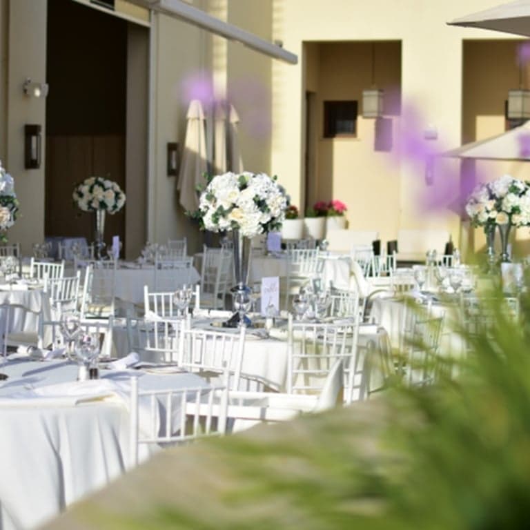 Wedding decorations Cyprus — reception table settings
