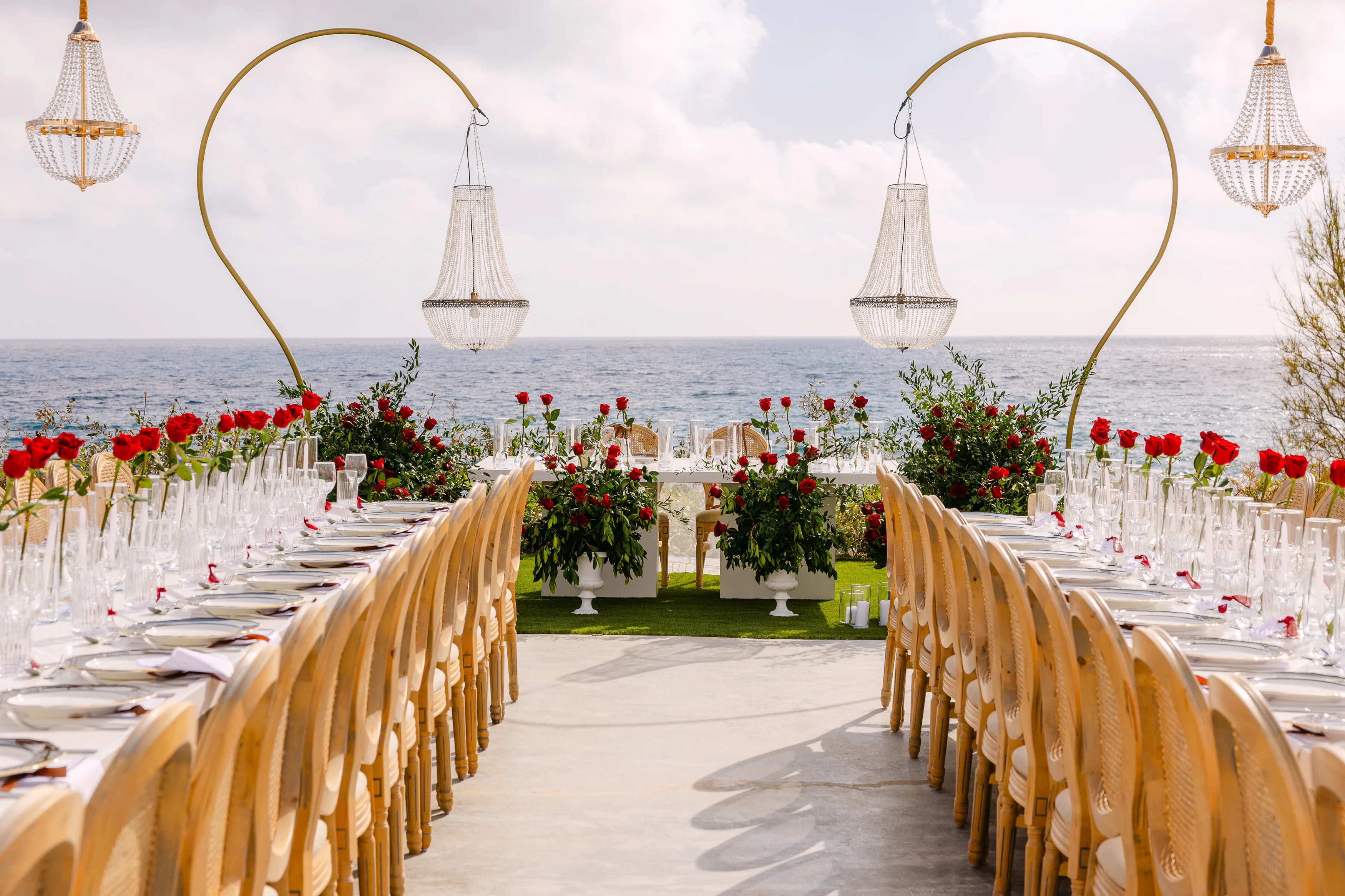 OZEA wedding venue in Sea Caves, Paphos — contemporary sea-view ceremony and reception setting